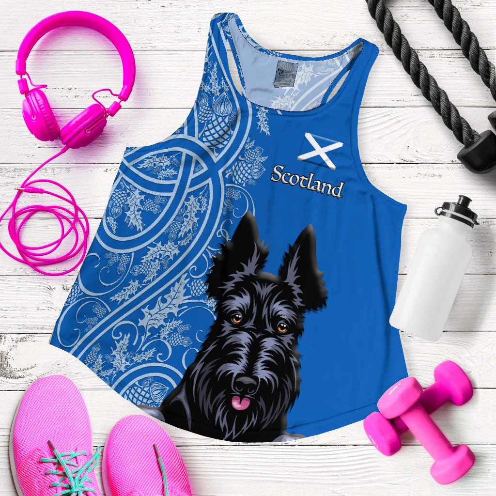 scottish-terrier-with-thistle-women-tank-top