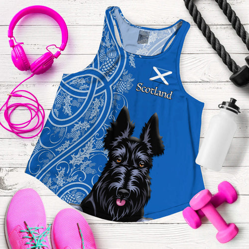 scottish-terrier-with-thistle-women-tank-top