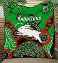 Rabbitohs Rugby Aboriginal Art Quilt - LT12