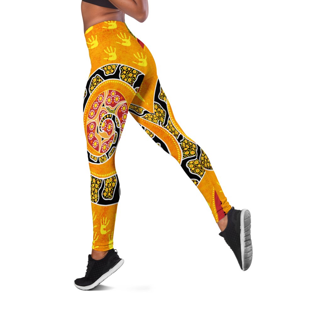 legging-aboriginal-unique-style-snake-orange-color-2021