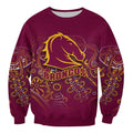 (Custom Personalised) Brisbane Broncos Rugby Indigenous Sweatshirt - LT12