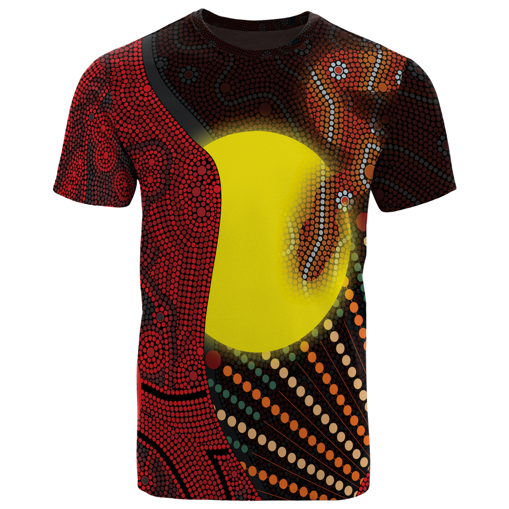 aboriginal-kid-t-shirts-indigenous-snake-sun-dot-painting