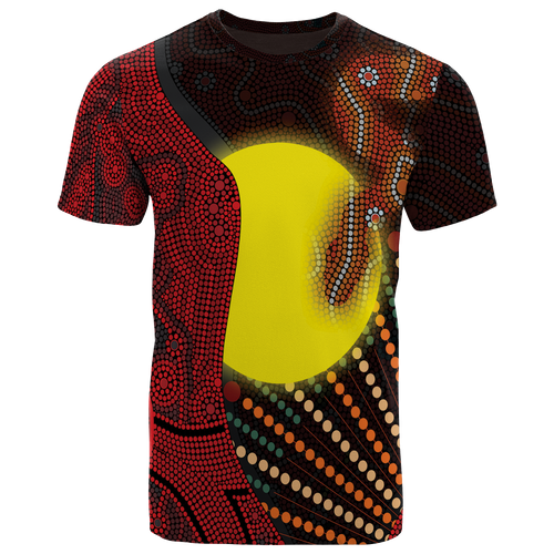 aboriginal-kid-t-shirts-indigenous-snake-sun-dot-painting