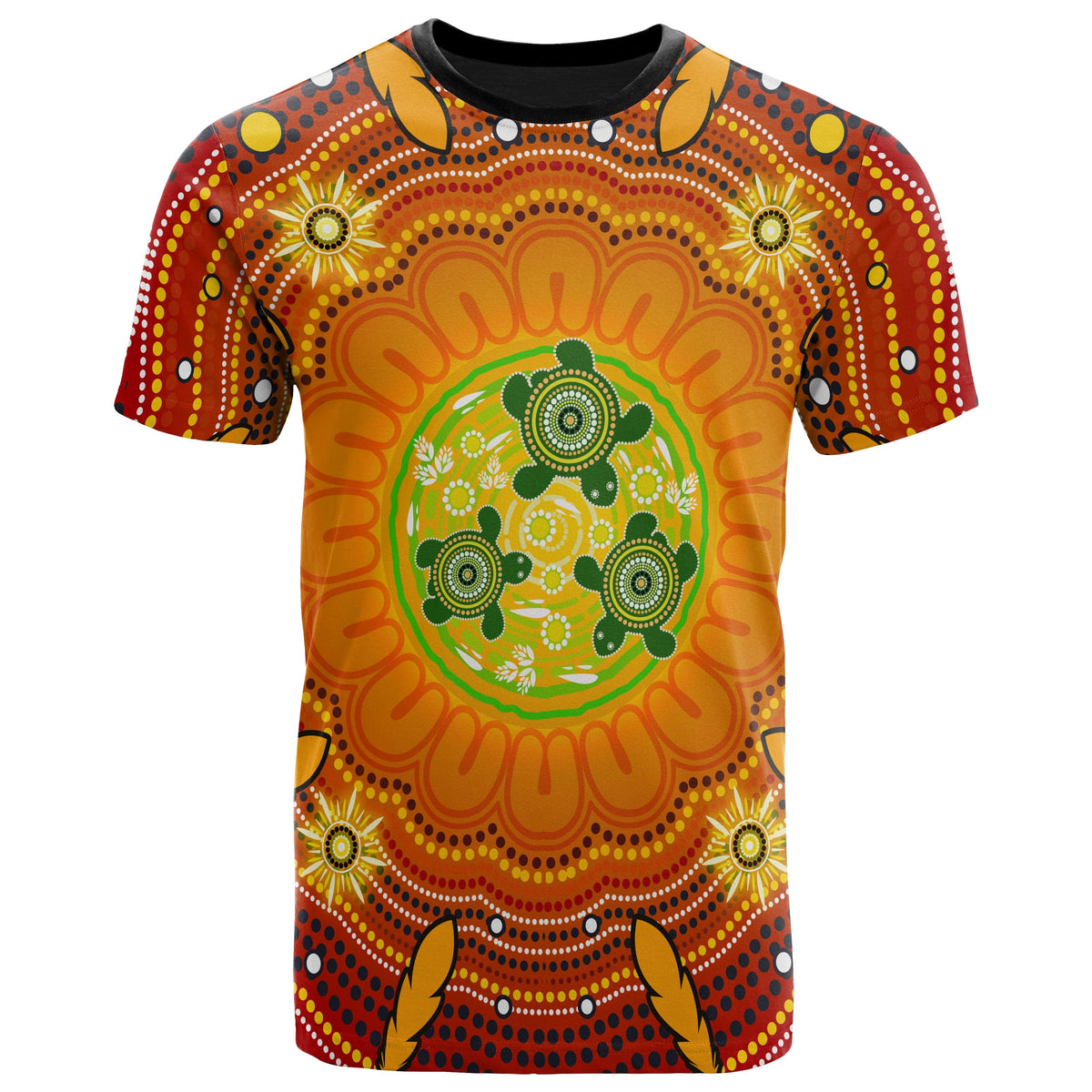 aboriginal-kid-t-shirt-turtle-circle-dot-painting-art