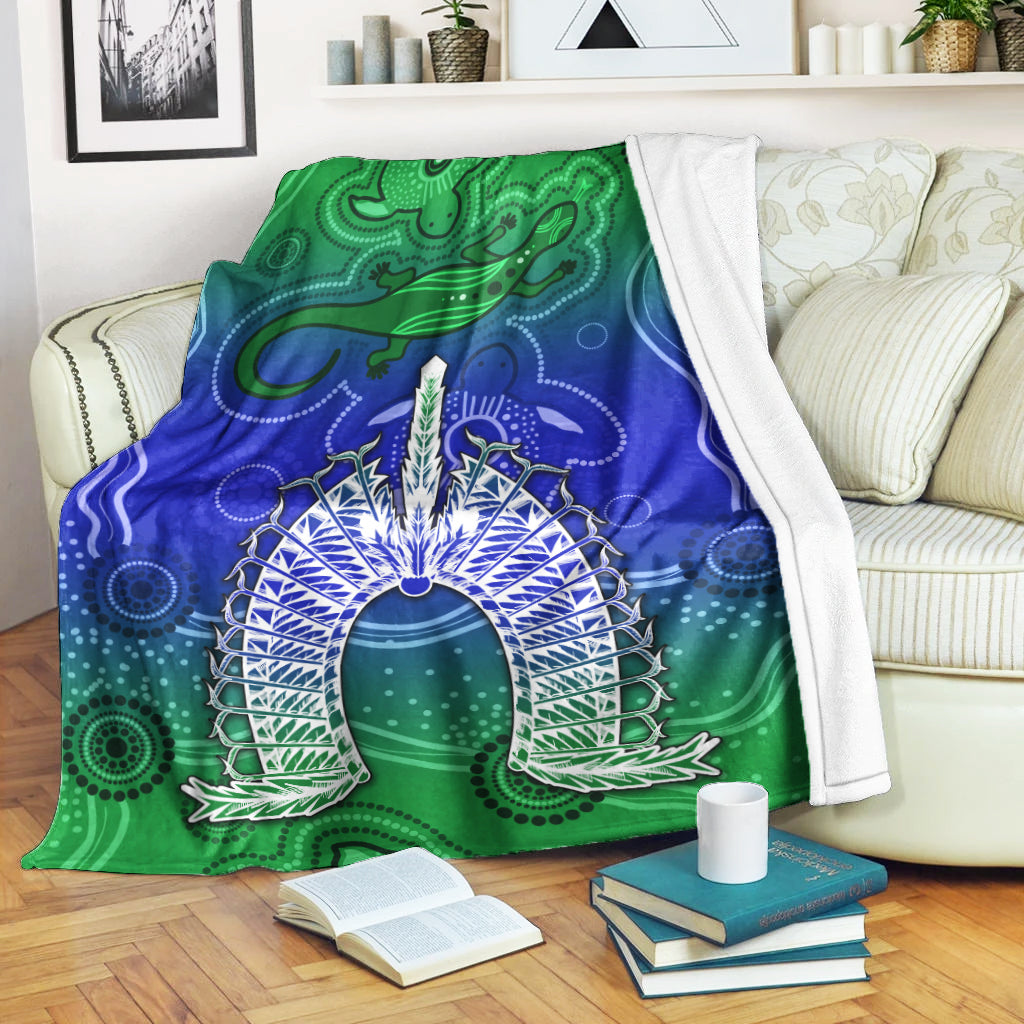 torres-strait-islands-premium-blanket-aboriginal-art-lizard-symbol-peace