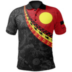 aboriginal-polo-shirts-indigenous-flag-circle-dot-painting