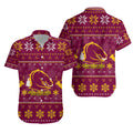 Brisbane Broncos Hawaiian Shirt - Christmas Ugly Style