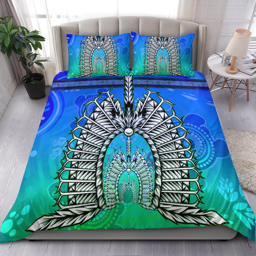 bedding-set-turtle-background-with-dhari-mask