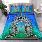 bedding-set-turtle-background-with-dhari-mask