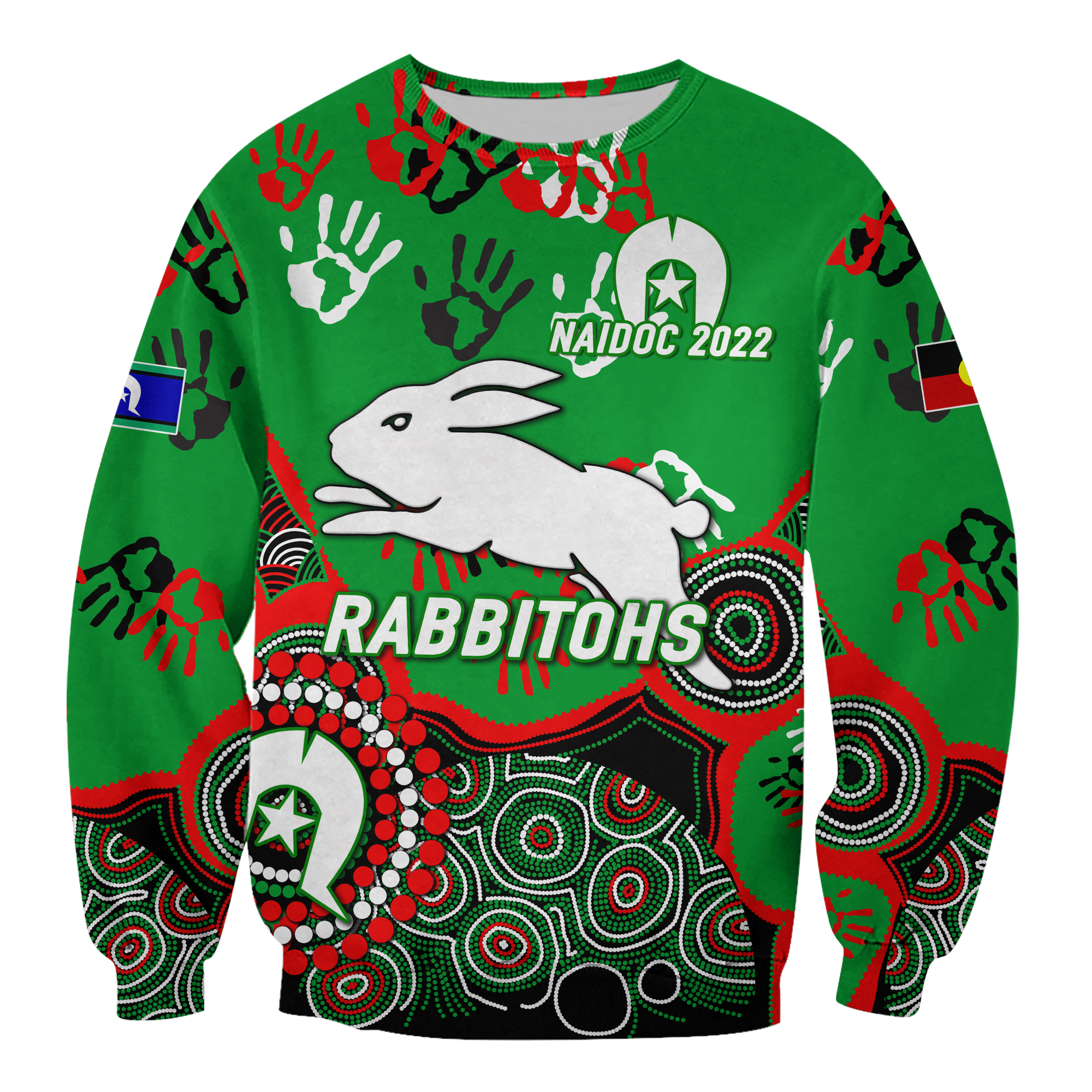 custom-personalised-rabbitohs-rugby-naidoc-2022-aboriginal-sweatshirt