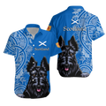Scottish Terrier With Thistle Hawaiian Shirt