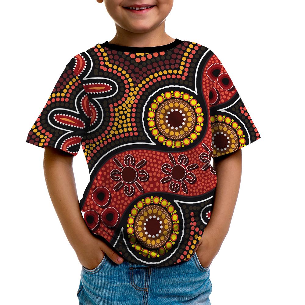 aboriginal-t-shirt-kid-indigenous-circle-dot-painting-style