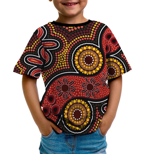 aboriginal-t-shirt-kid-indigenous-circle-dot-painting-style