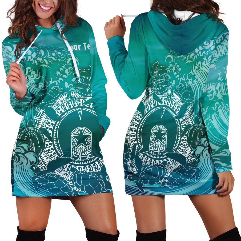 customaboriginal-hoodie-dress-torres-strait-islands-in-wave