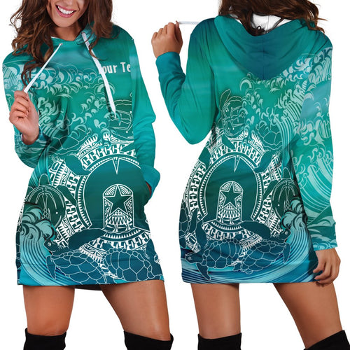 customaboriginal-hoodie-dress-torres-strait-islands-in-wave