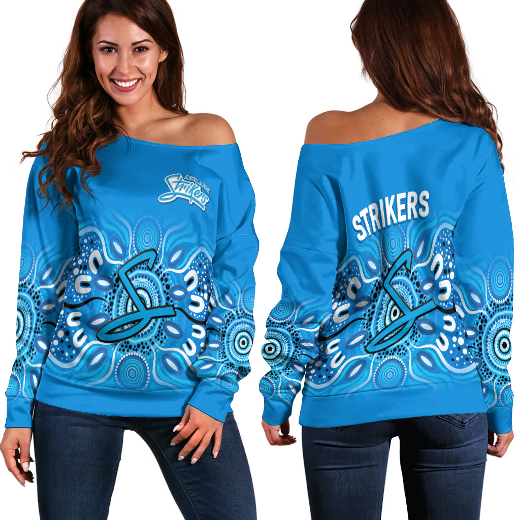 Adelaide Strikers Aboriginal Cricket 2022 Women Off Shoulder Sweater - LT12