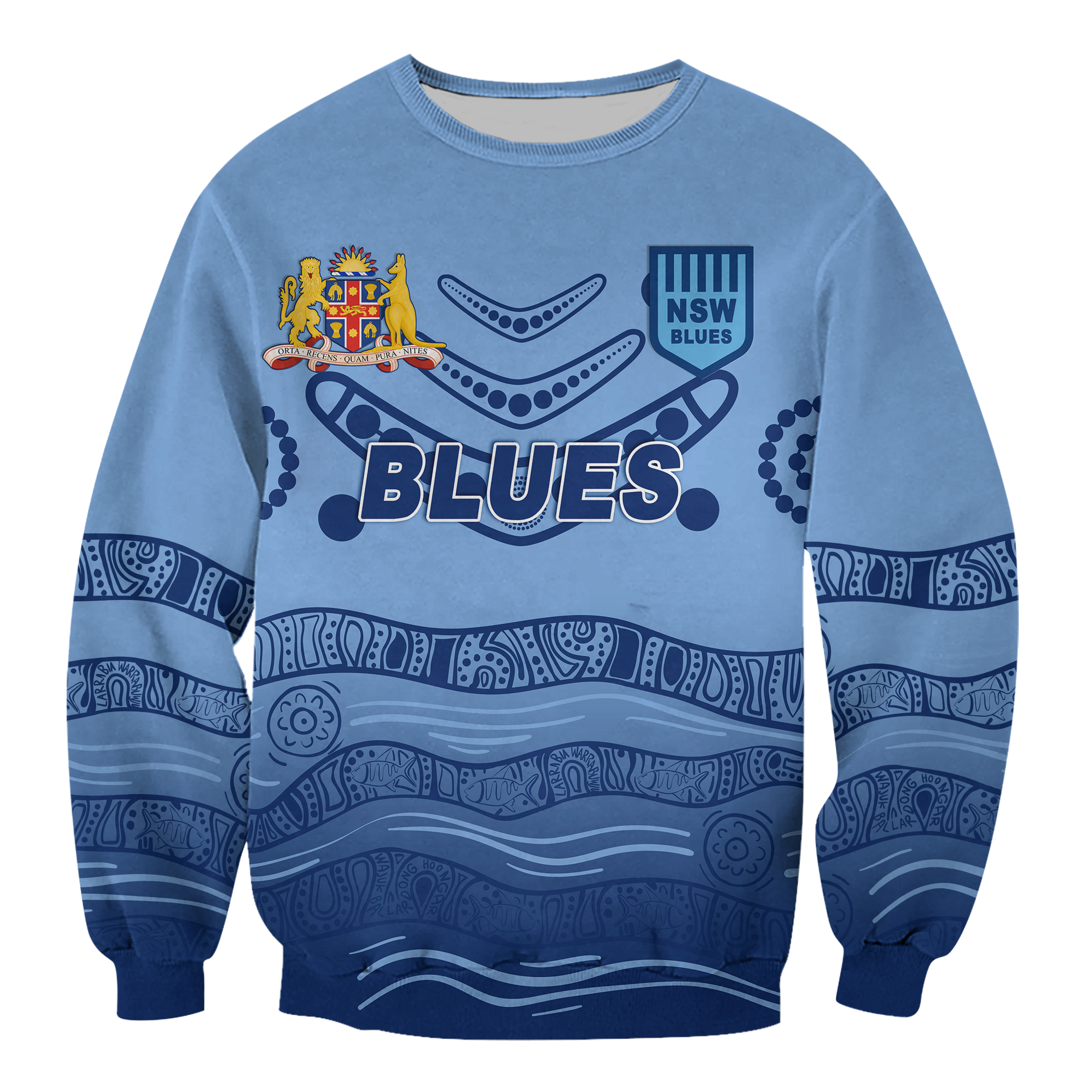 New South Wales Blues Aboriginal Indigenous Sweatshirt - LT12