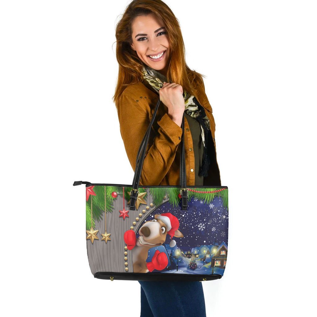 christmas-leather-tote-bag-funny-kangaroo-christmas