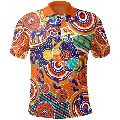 kid-aboriginal-polo-shirt-australian-map-dot-painting