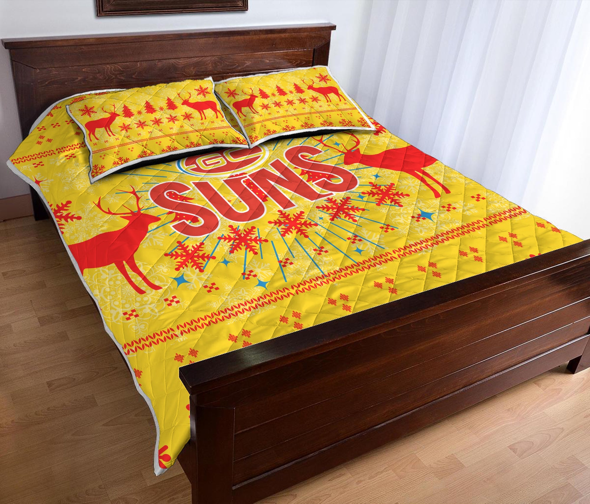 gold-coast-suns-quilt-bed-set-christmas-ugly-style