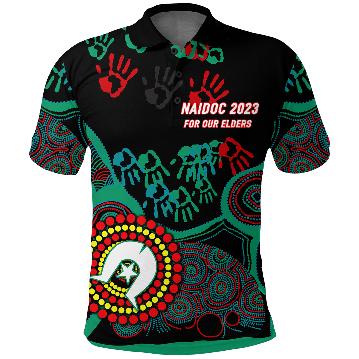 NAIDOC Week 2023 Aboriginal Art For Our Elders Polo Shirt