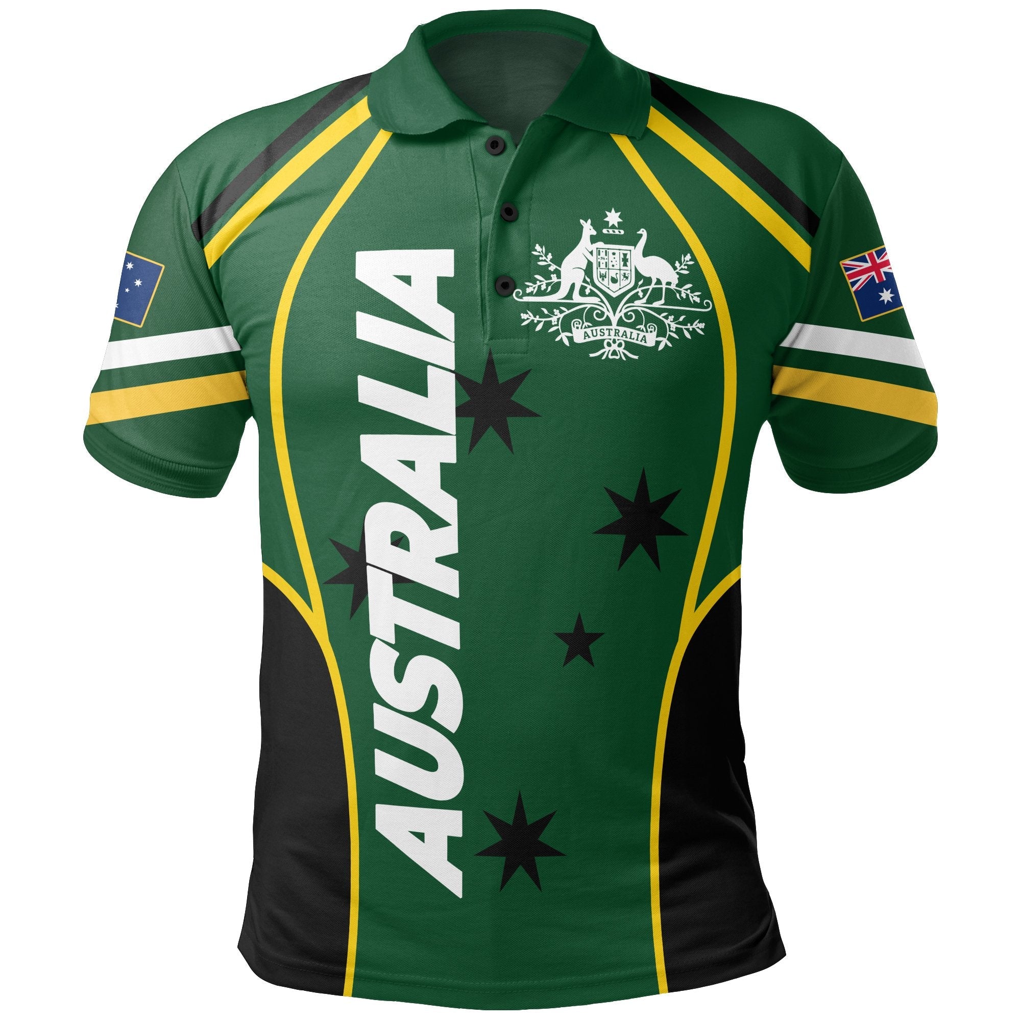 polo-shirt-australian-coat-of-arms-green-shirt-unisex