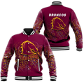 Brisbane Broncos Rugby Indigenous Baseball Jacket - LT12