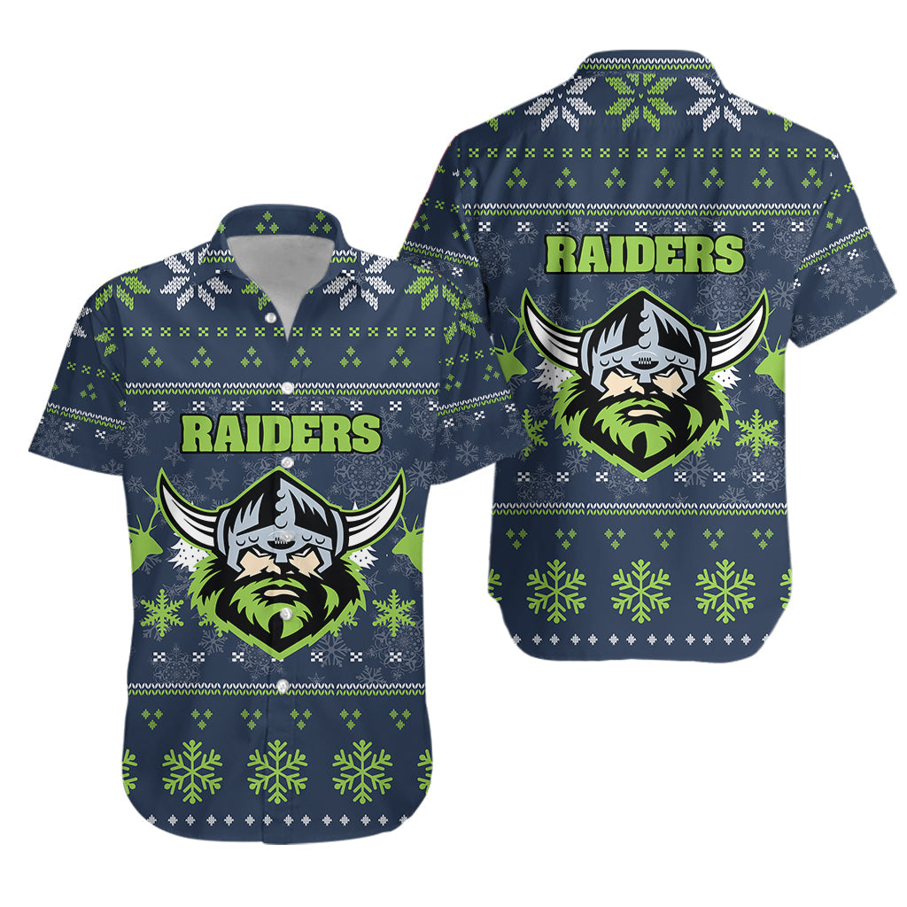 Canberra Raiders Hawaiian Shirt - Christmas Ugly Style
