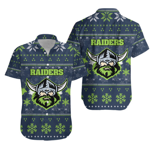 Canberra Raiders Hawaiian Shirt - Christmas Ugly Style
