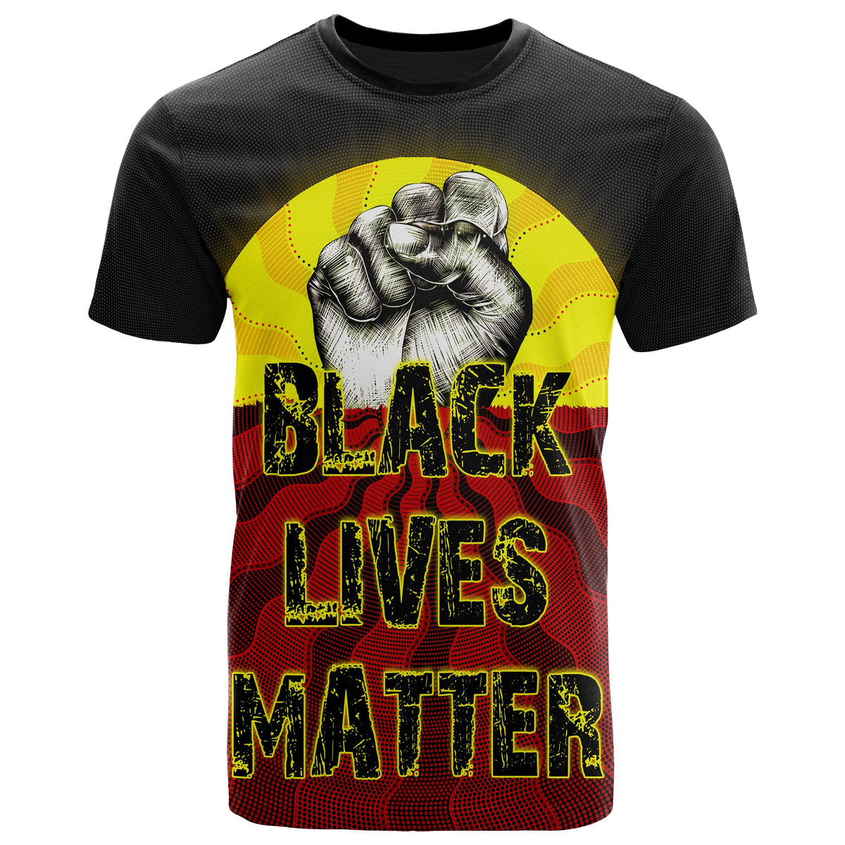 t-shirt-aboriginal-black-lives-matter-sun-dot-painting