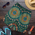 mens-shorts-aboriginal-green-dot-painting-with-earth