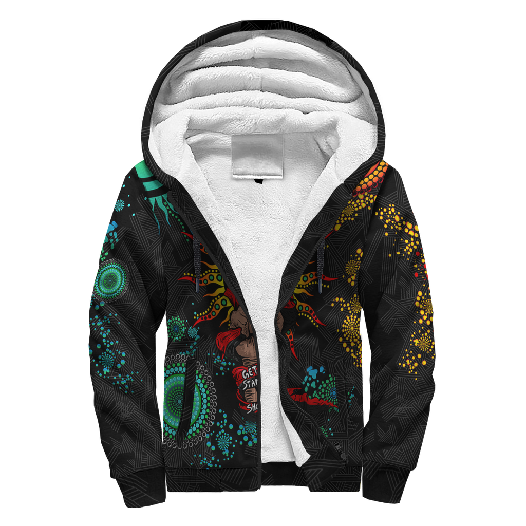 NAIDOC Week 2022 Aboriginal Art Unique Sherpa Hoodie