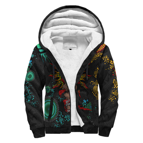 NAIDOC Week 2022 Aboriginal Art Unique Sherpa Hoodie