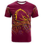 (Custom Personalised) Brisbane Broncos Rugby Indigenous T-Shirt - LT12