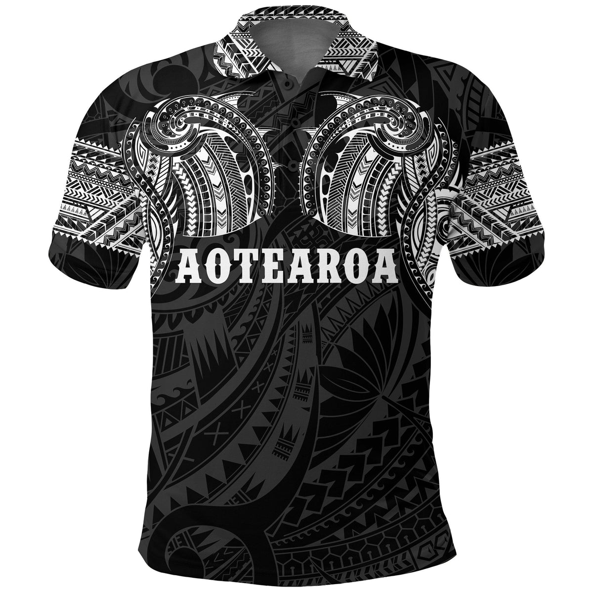 aotearoa-maori-tattoo-black-and-white-polo-t-shirt