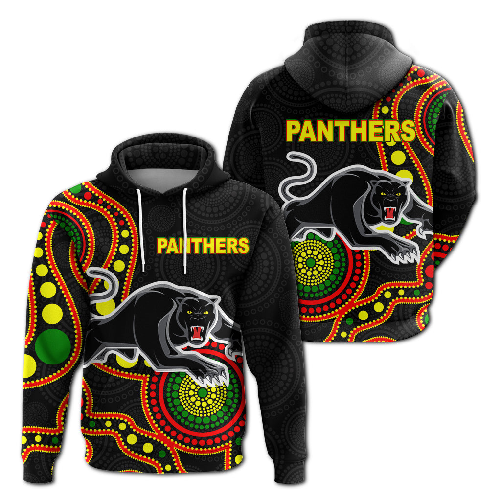 panthers-hoodie-aboriginal-dot-painting