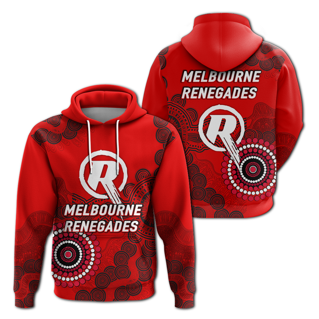 Melbourne Renegades Aboriginal Art Cricket 2022 Hoodie - LT12