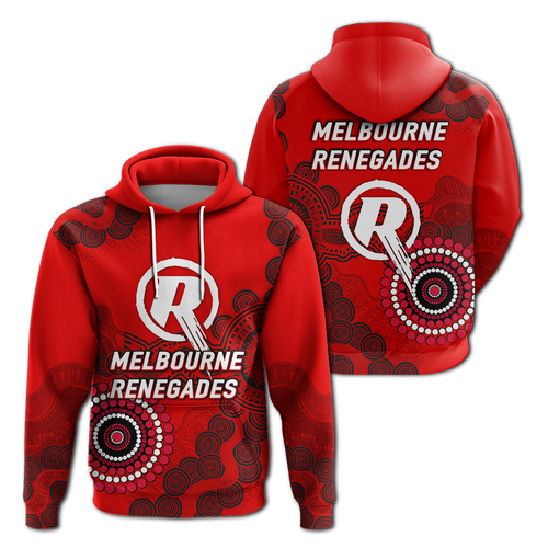 Melbourne Renegades Aboriginal Art Cricket 2022 Hoodie - LT12