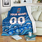 custom-personalised-newcastle-jets-blanket-indigenous-dot-painting-art
