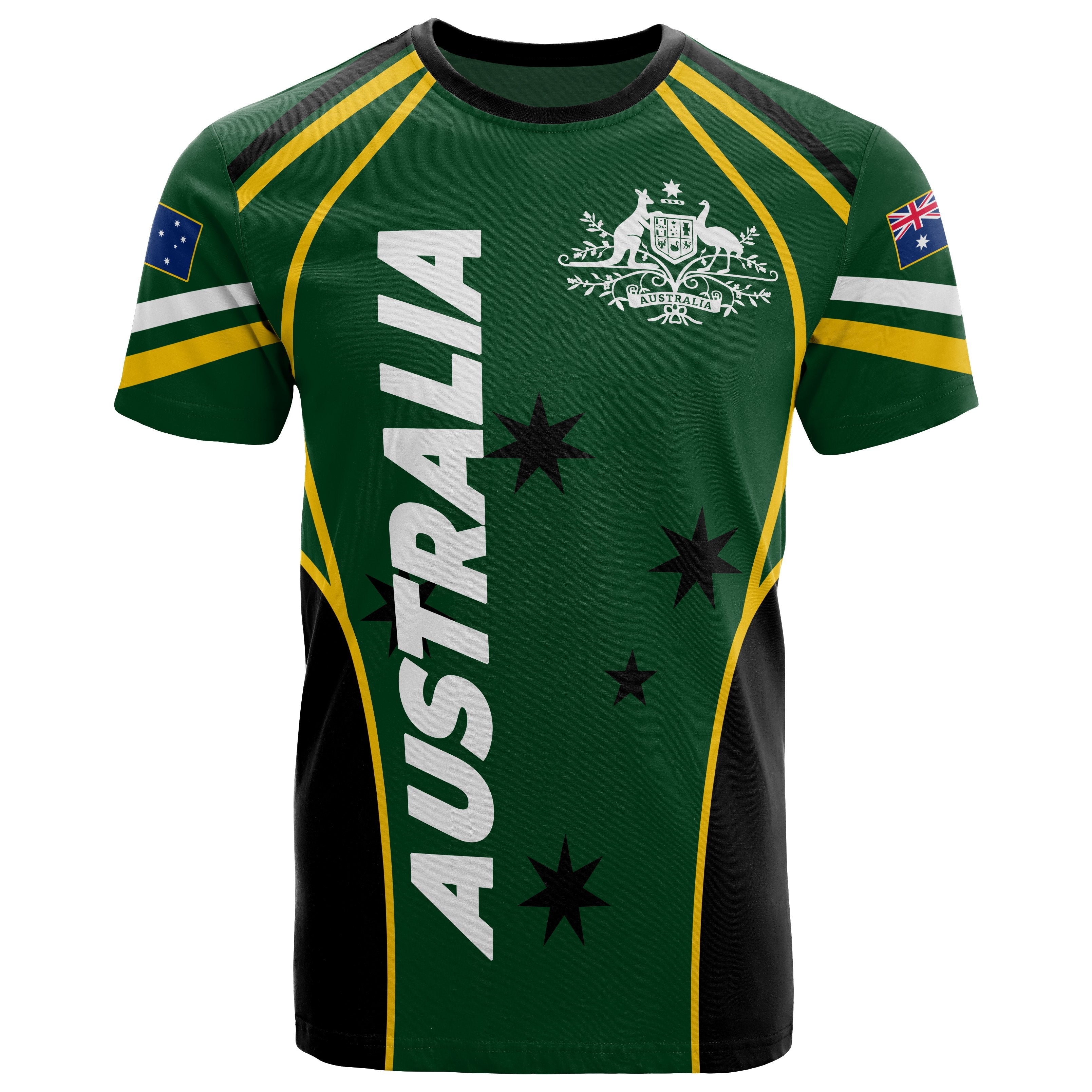 t-shirt-australian-coat-of-arms-green-t-shirt-unisex