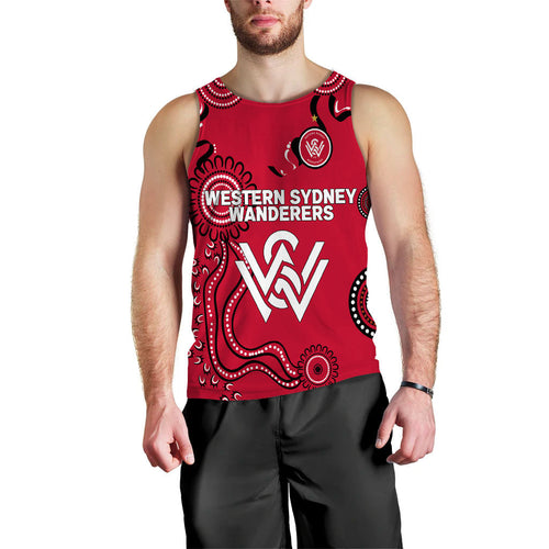 custom-personalised-western-sydney-wanderers-men-tank-top-indigenous-dot-painting-art