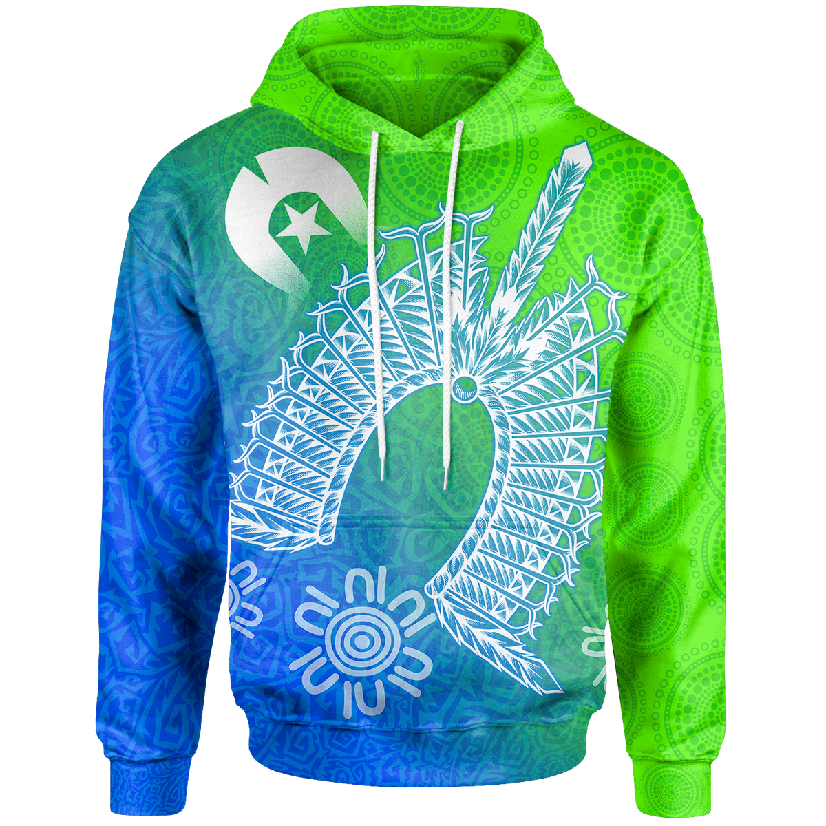 torres-strait-islander-hoodie-dhari-mask-ocean-style