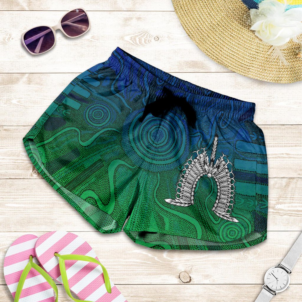 Torres Strait Islander Women's Shorts - Dhari Mask - Vibe Hoodie