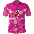 Sydney Sixers Aboriginal Art Cricket 2022 Polo Shirt - LT12