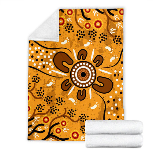 premium-blanket-aboriginal-art-in-spring-style