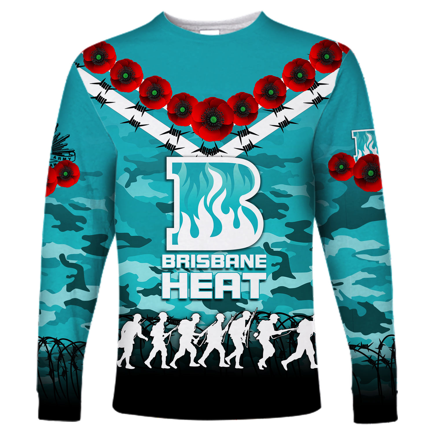 custom-personalised-brisbane-heat-anzac-2022-long-sleeve-shirt-camouflage-with-poppy