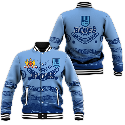 New South Wales Blues Aboriginal  Indigenous Baseball Jacket - LT12