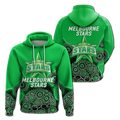Melbourne Stars Aboriginal Art Cricket 2022 Hoodie - LT12