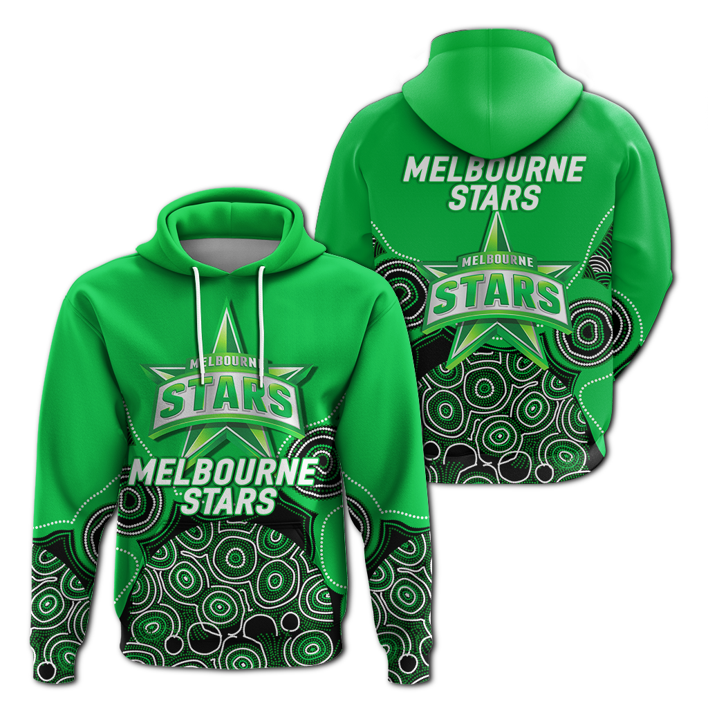 Melbourne Stars Aboriginal Art Cricket 2022 Hoodie - LT12