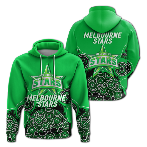 Melbourne Stars Aboriginal Art Cricket 2022 Hoodie - LT12